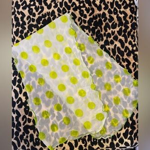 Vintage nylon polka dot scarf or headwrap